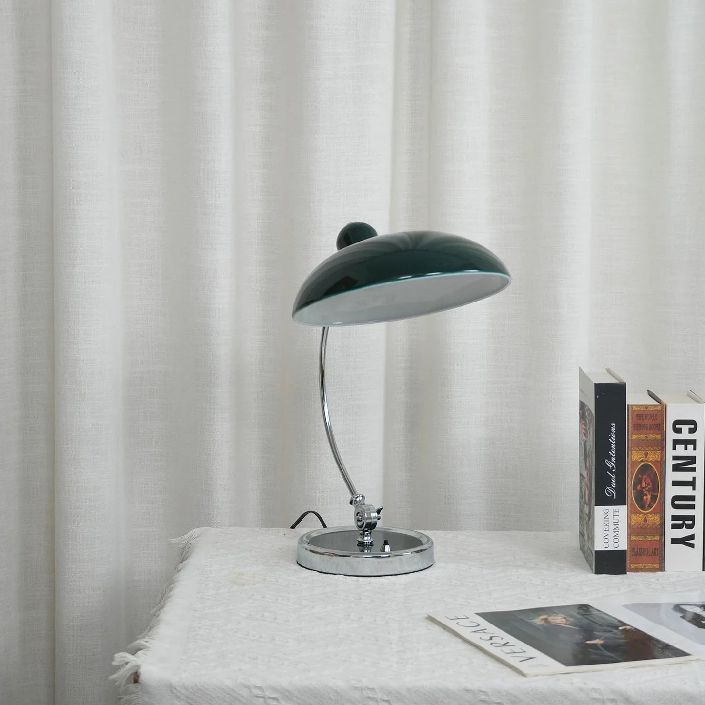 Metal Dome Table Lamp — Mid-Century Modern Accent