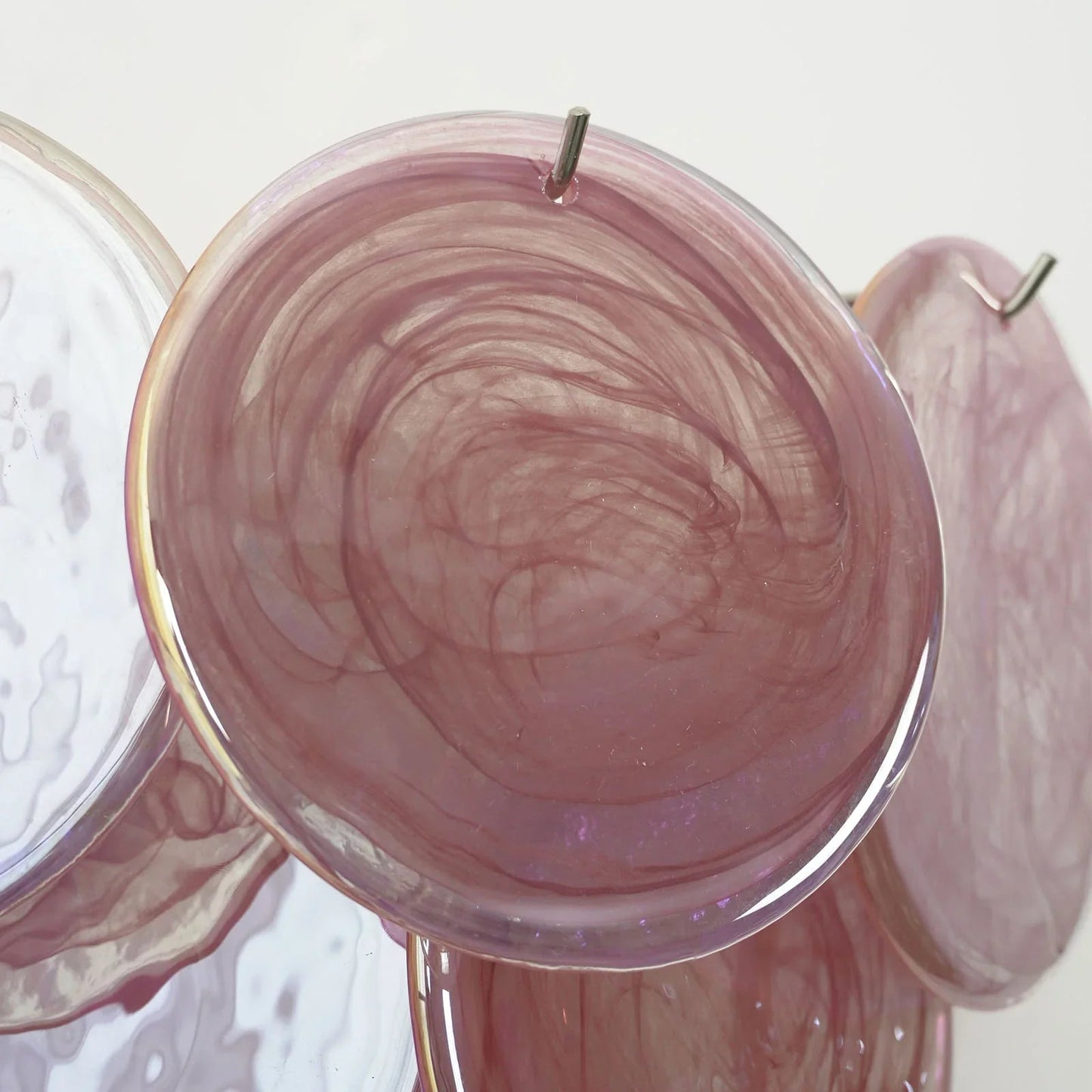 Blown Glass Sconce — Romantic Rose Glow
