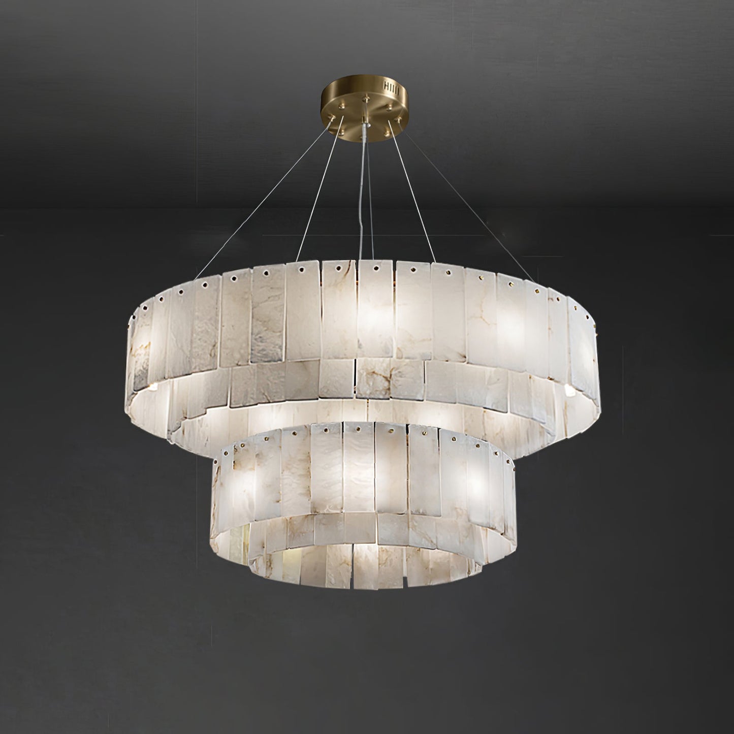 Alabaster Chandelier — Organic Warm Ambiance