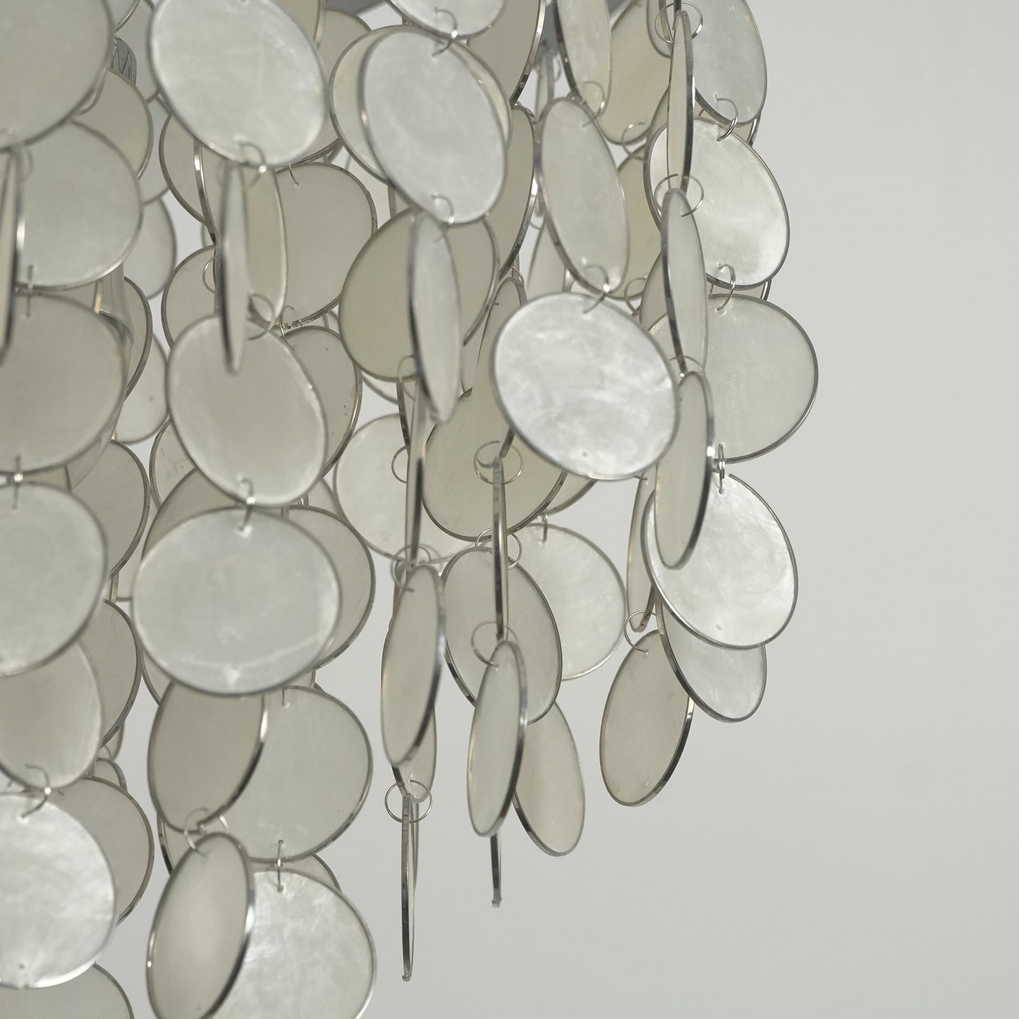 Rectangular Capiz Shell Chandelier — Organic Coastal Ambiance - LumoTrot