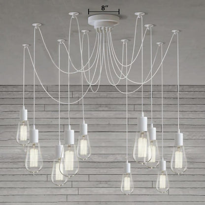 Adjustable cord detail on matte black pendant light Lumotrot