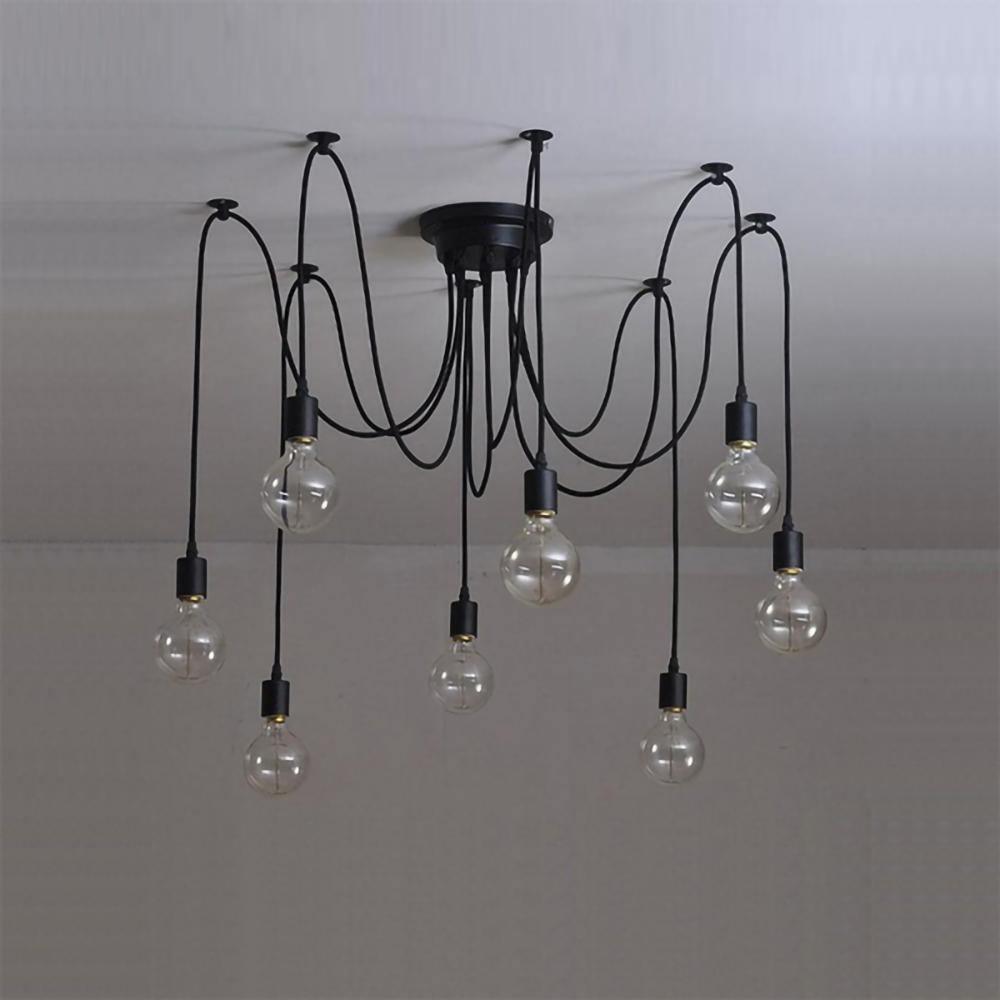 Industrial pendant light creating a warm atmosphere in a modern living room Lumotrot
