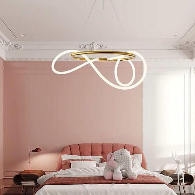 Brass LED Bar Pendant Light — Organic Sculptural Glow - LumoTrot