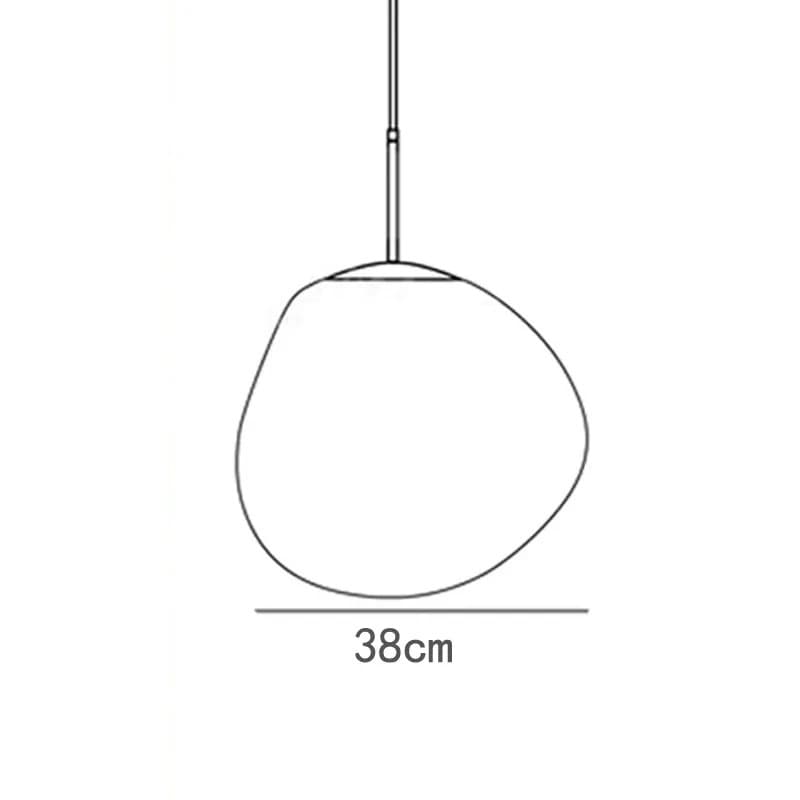 Melt Ball Glass Globe Chandelier Amber Color – Dining Room Ceiling Pendant