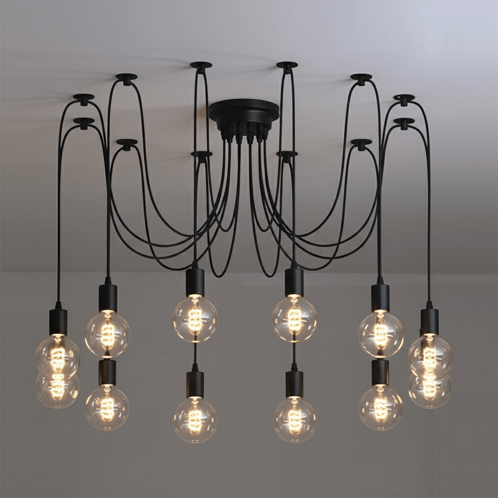 Matte Black Pendant Light — Industrial Statement
