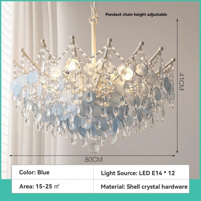 Blue Crystal Tiered Chandelier - LumoTrot