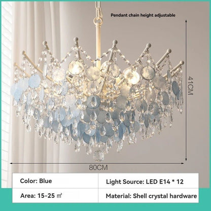 Blue Crystal Tiered Chandelier - LumoTrot