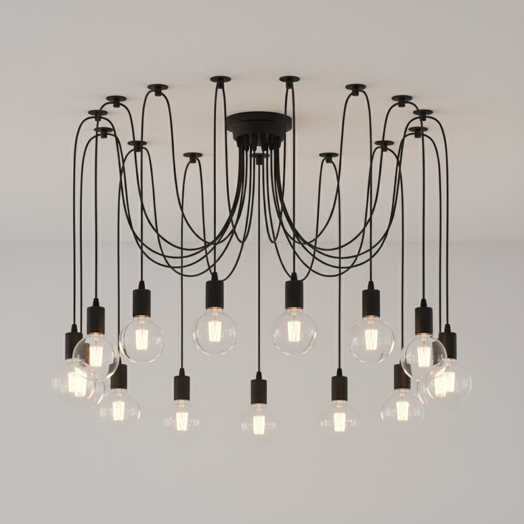 Matte Black Pendant Light — Industrial Statement
