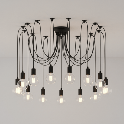 Matte Black Pendant Light — Industrial Statement