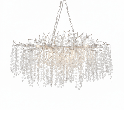 Brass Crystal Chandelier — Ethereal Forest Glow