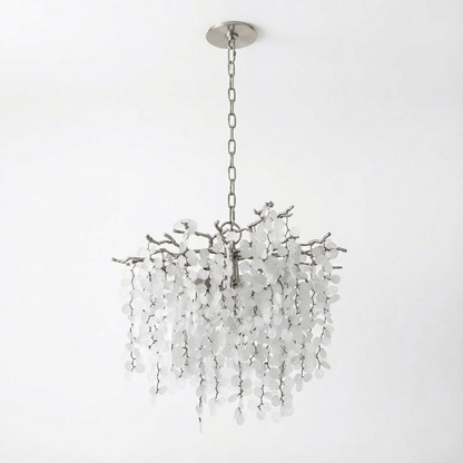 Brass Crystal Chandelier — Ethereal Forest Glow