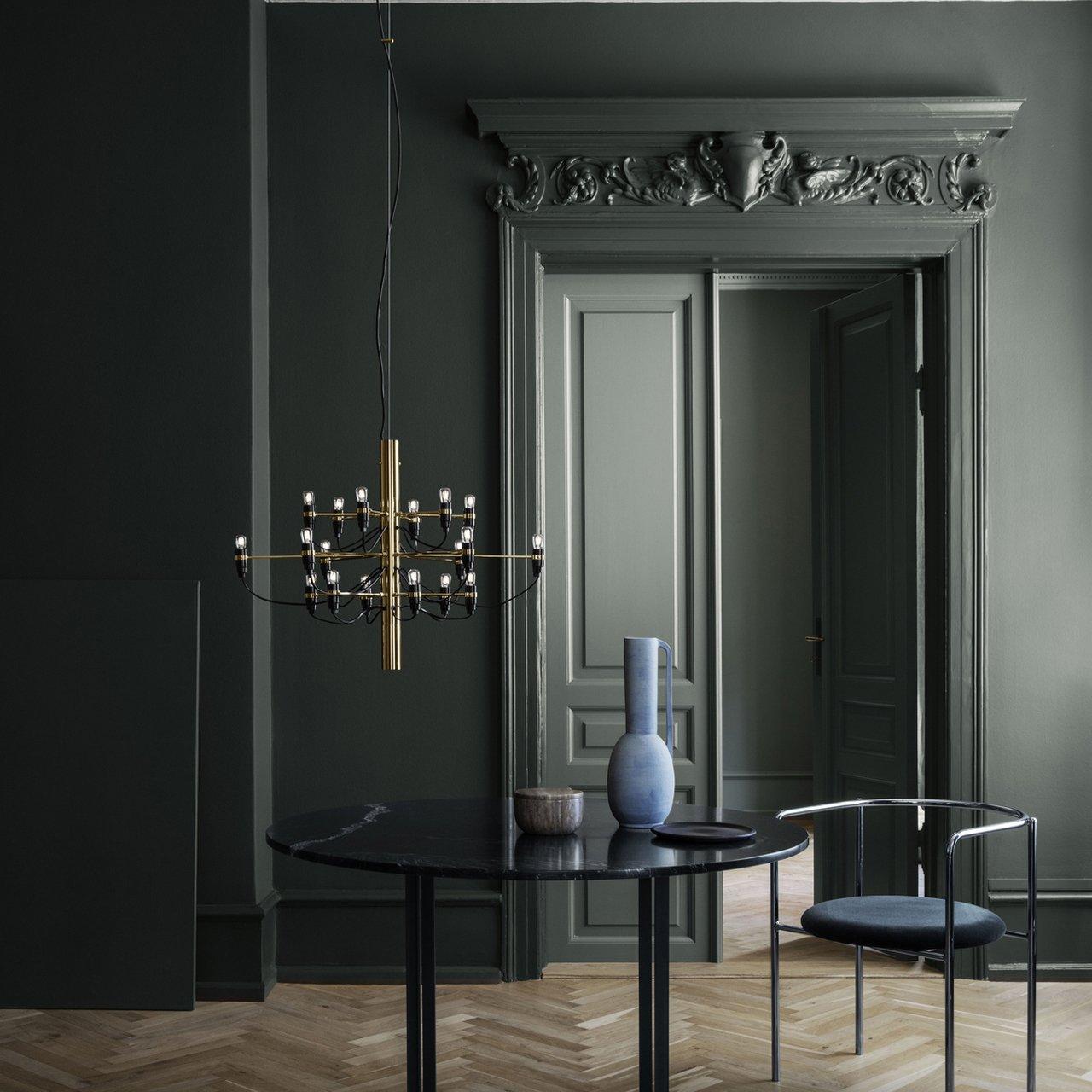 Matte Black Metal Chandelier — Modern Sculptural Statement