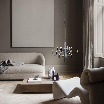 Matte Black Metal Chandelier — Modern Sculptural Statement