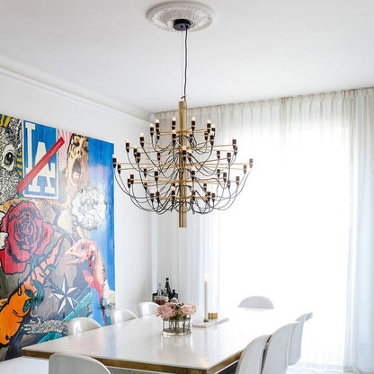 Matte Black Metal Chandelier — Modern Sculptural Statement - LumoTrot