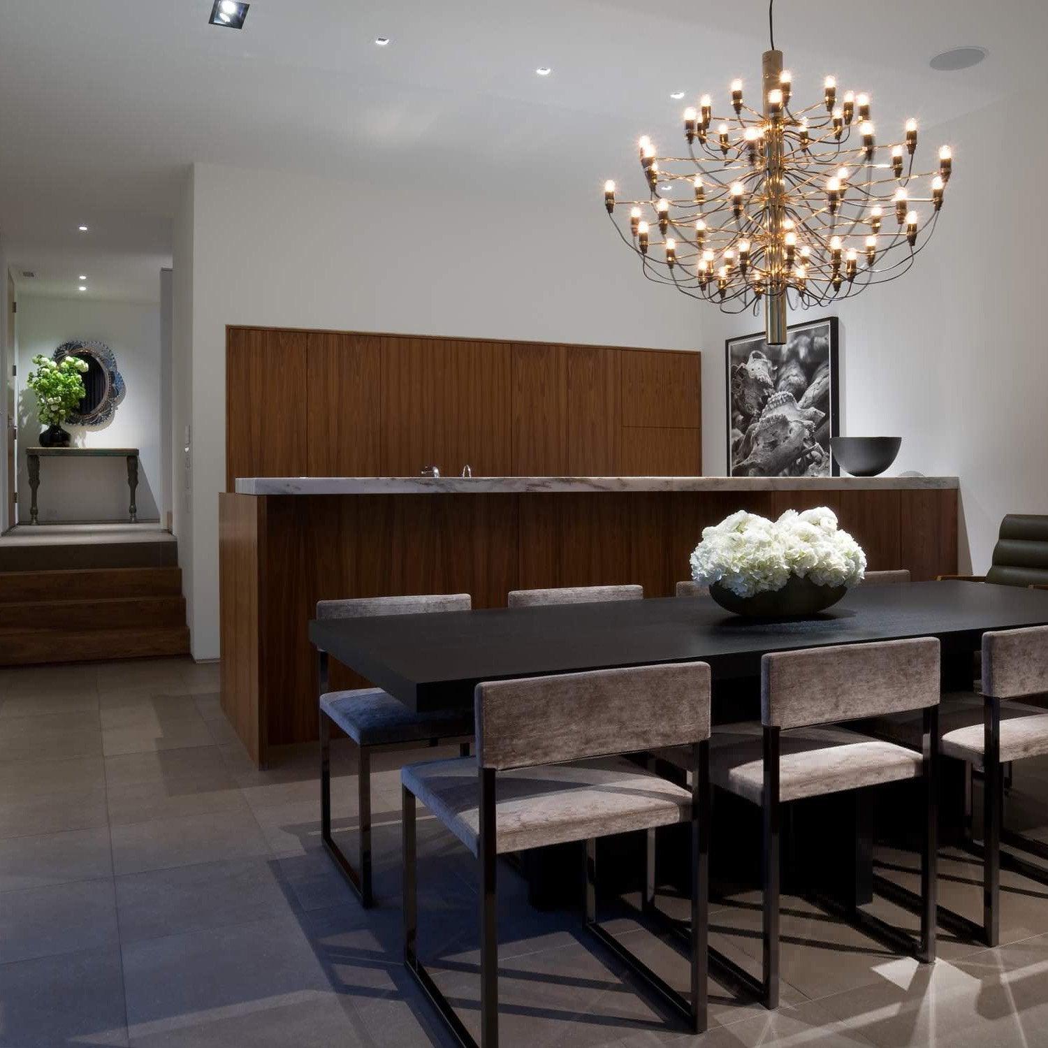 Matte Black Metal Chandelier — Modern Sculptural Statement