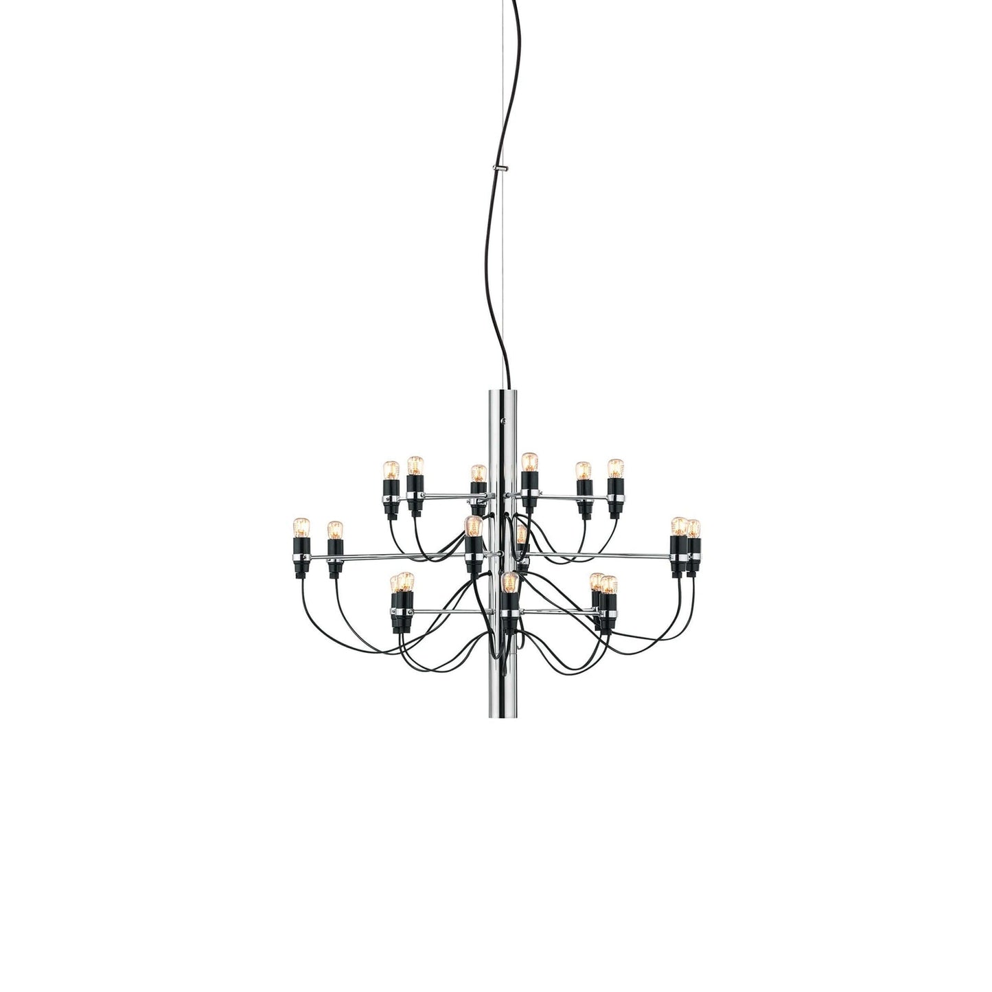 Matte Black Metal Chandelier — Modern Sculptural Statement