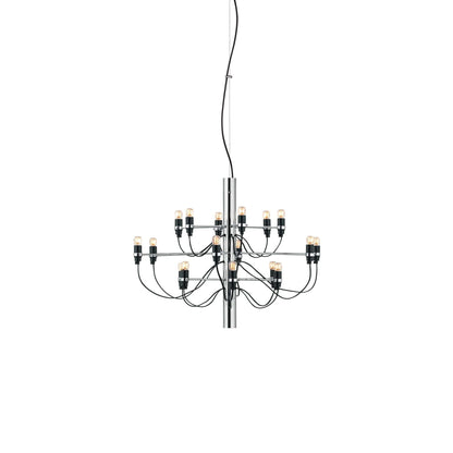 Matte Black Metal Chandelier — Modern Sculptural Statement