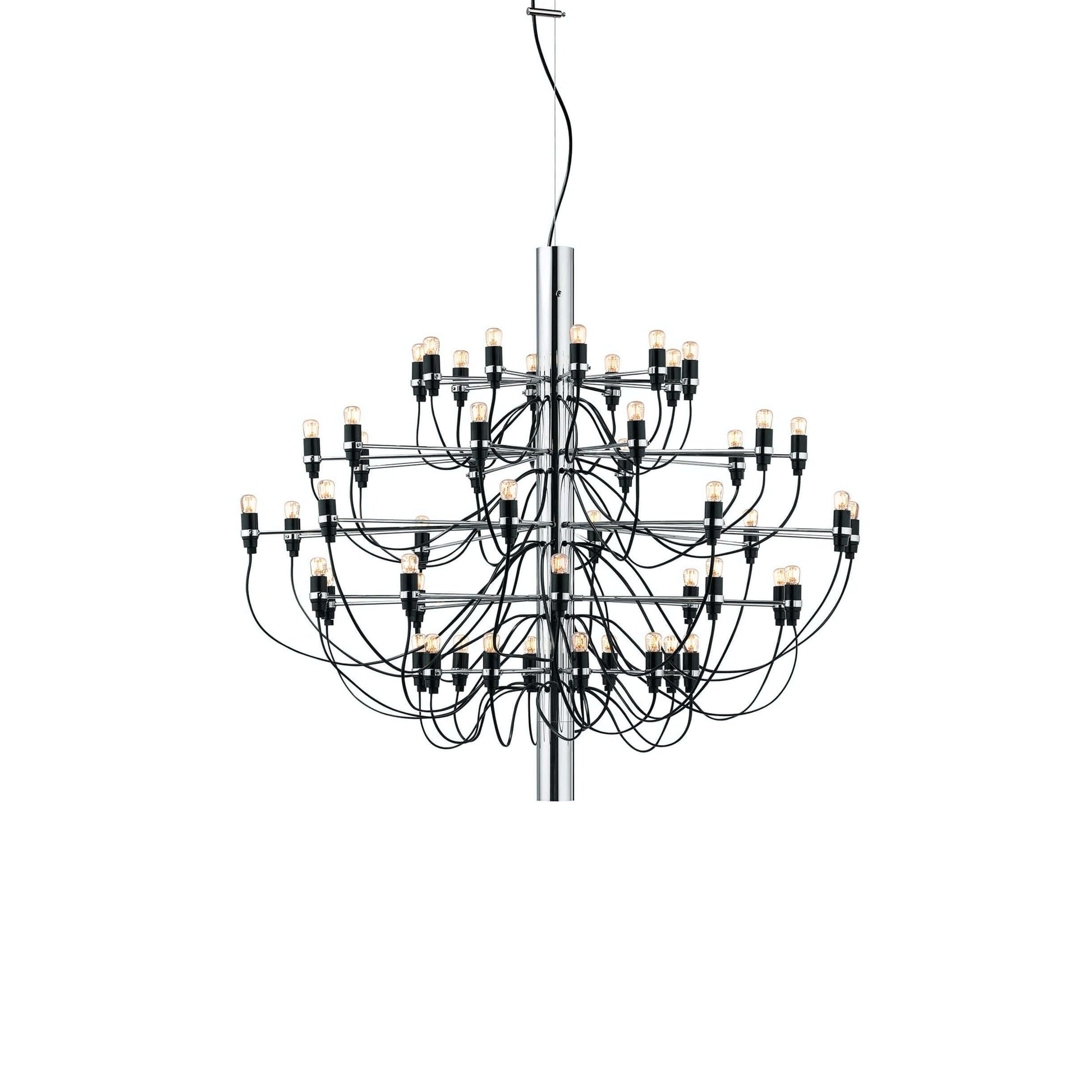 Matte Black Metal Chandelier — Modern Sculptural Statement