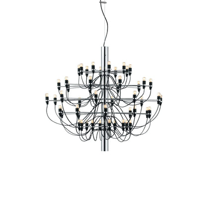 Matte Black Metal Chandelier — Modern Sculptural Statement