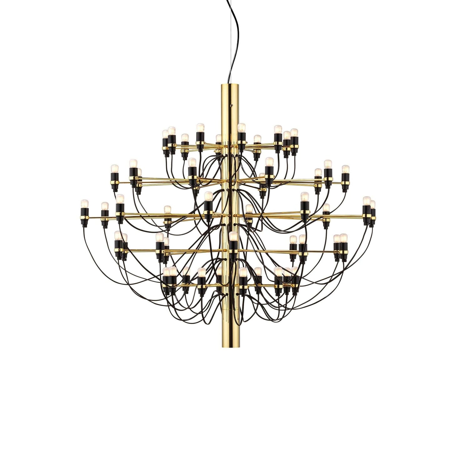 Matte Black Metal Chandelier — Modern Sculptural Statement