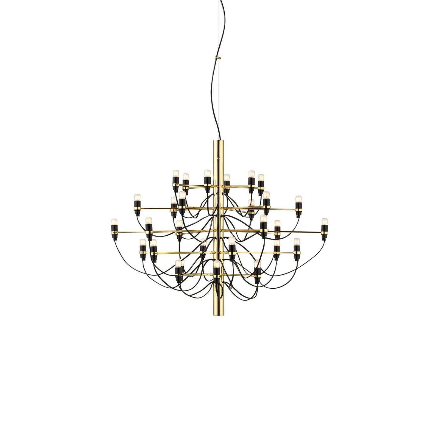 Matte Black Metal Chandelier — Modern Sculptural Statement