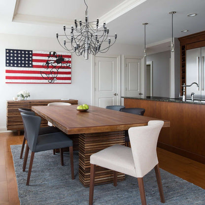Matte Black Metal Chandelier — Modern Sculptural Statement