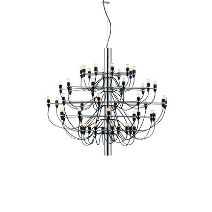 Matte Black Metal Chandelier — Modern Sculptural Statement