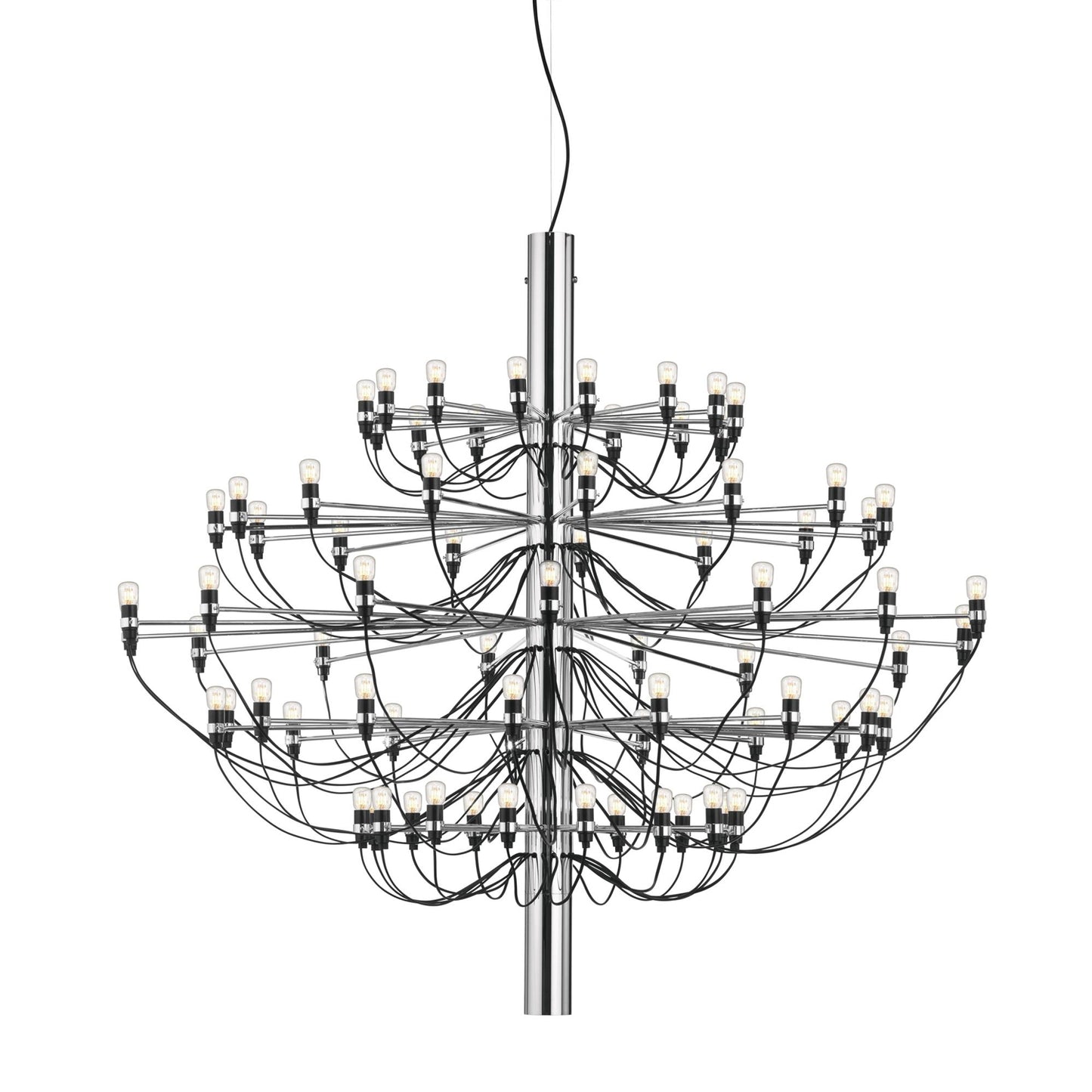 Matte Black Metal Chandelier — Modern Sculptural Statement