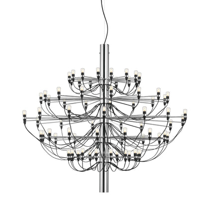 Matte Black Metal Chandelier — Modern Sculptural Statement