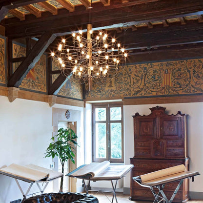 Matte Black Metal Chandelier — Modern Sculptural Statement