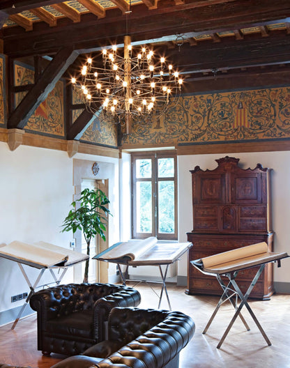 Matte Black Metal Chandelier — Modern Sculptural Statement