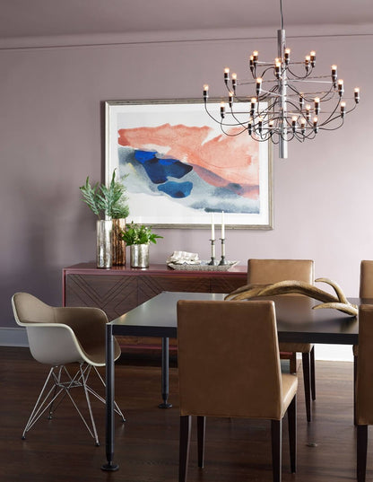 Matte Black Metal Chandelier — Modern Sculptural Statement
