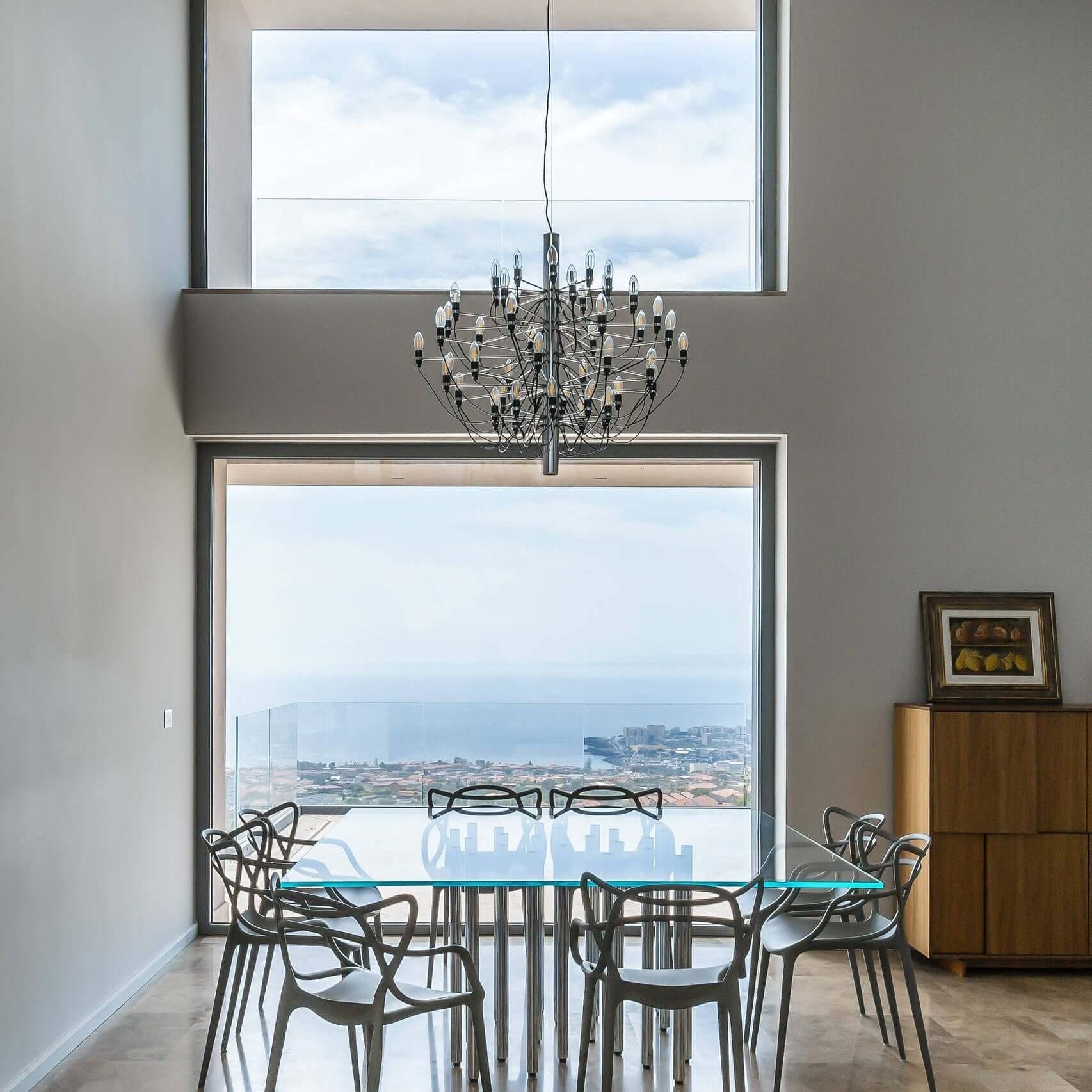 Matte Black Metal Chandelier — Modern Sculptural Statement