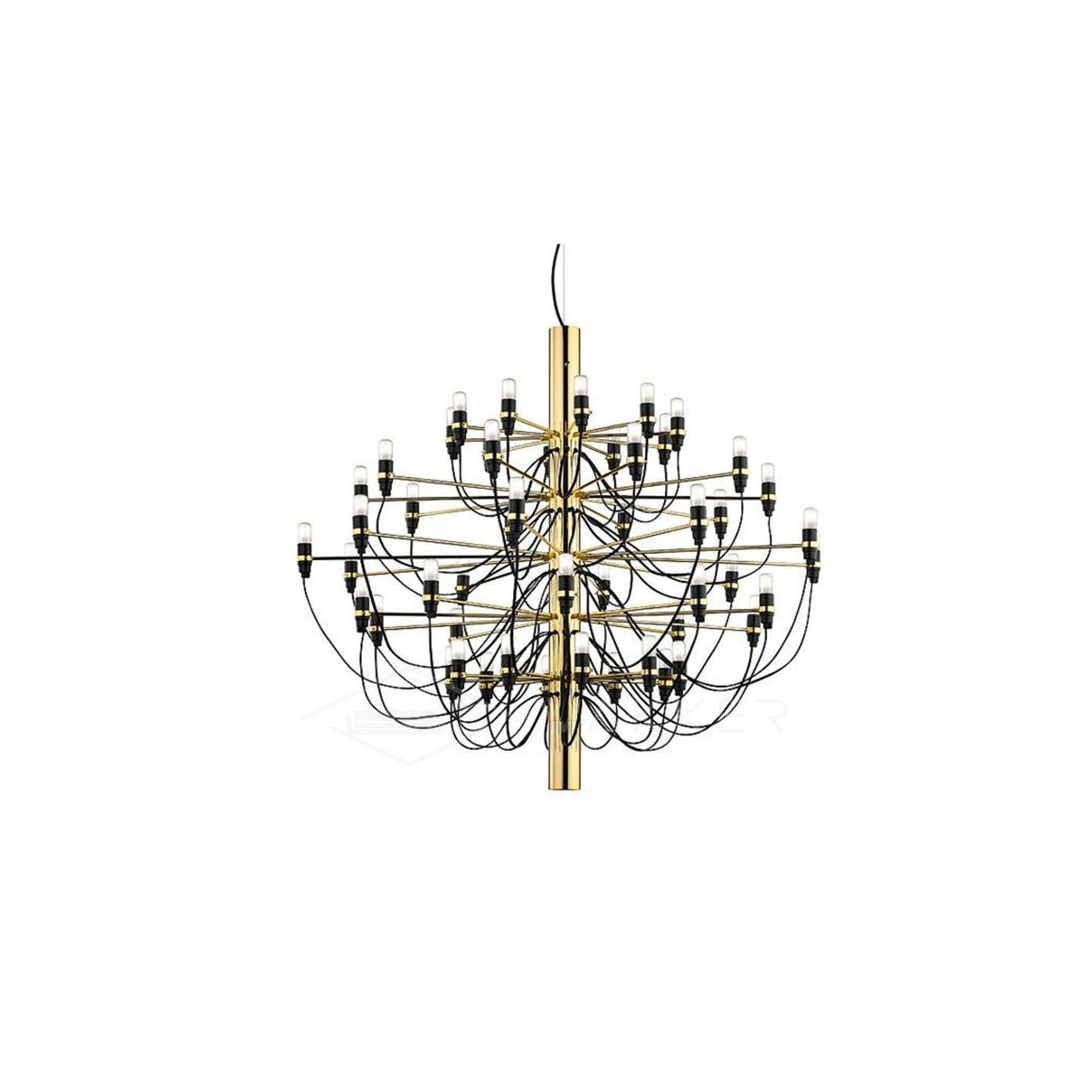 Matte Black Metal Chandelier — Modern Sculptural Statement