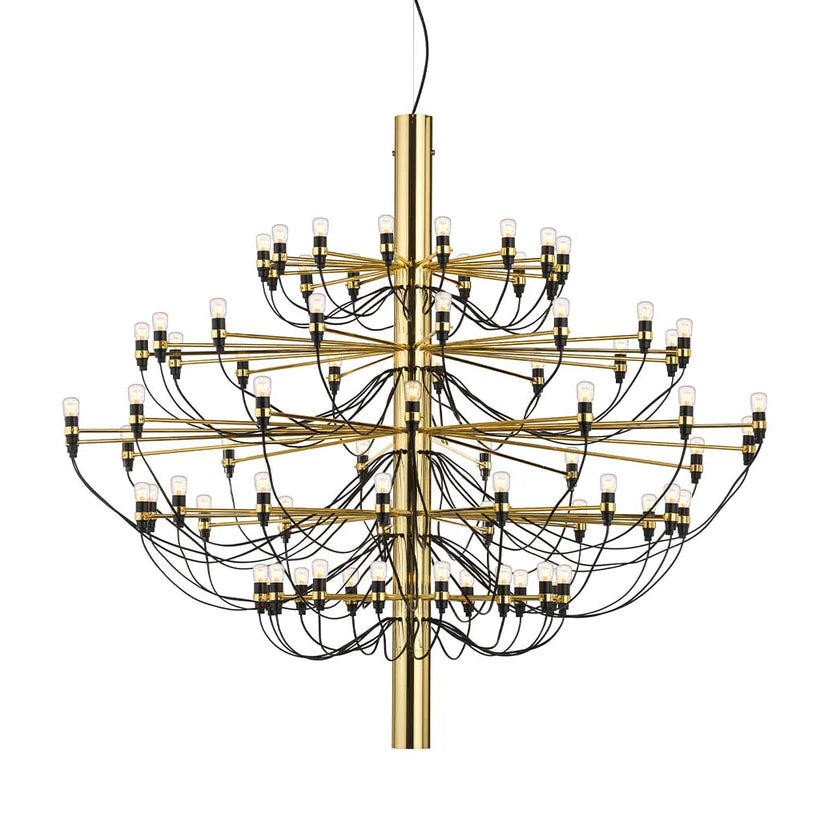 Matte Black Metal Chandelier — Modern Sculptural Statement