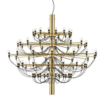 Matte Black Metal Chandelier — Modern Sculptural Statement