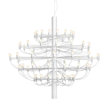 Matte Black Metal Chandelier — Modern Sculptural Statement
