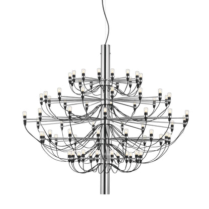 Matte Black Metal Chandelier — Modern Sculptural Statement