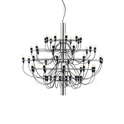 Matte Black Metal Chandelier — Modern Sculptural Statement