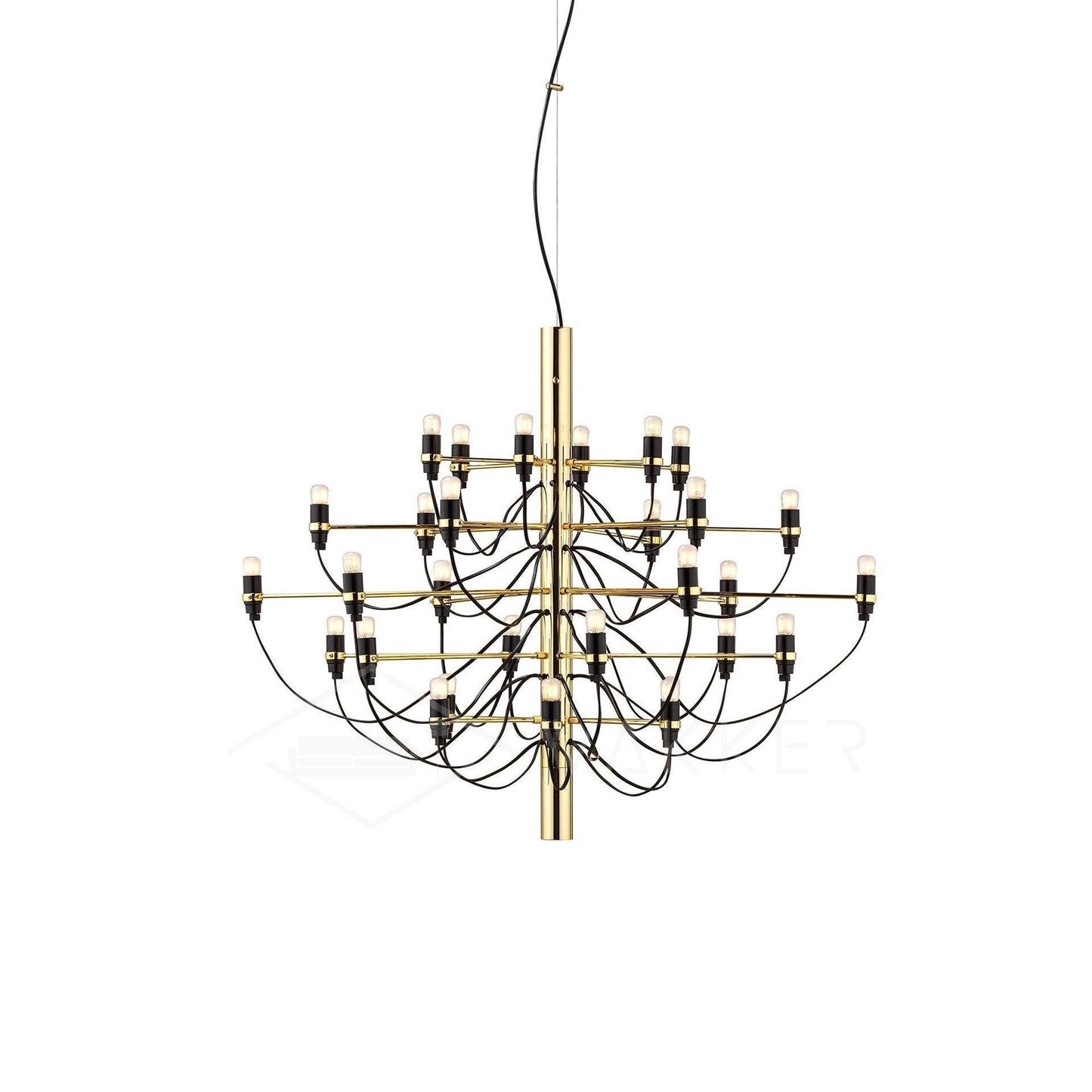 Matte Black Metal Chandelier — Modern Sculptural Statement - LumoTrot