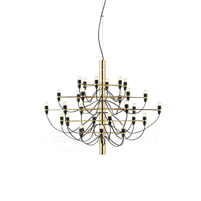 Matte Black Metal Chandelier — Modern Sculptural Statement - LumoTrot