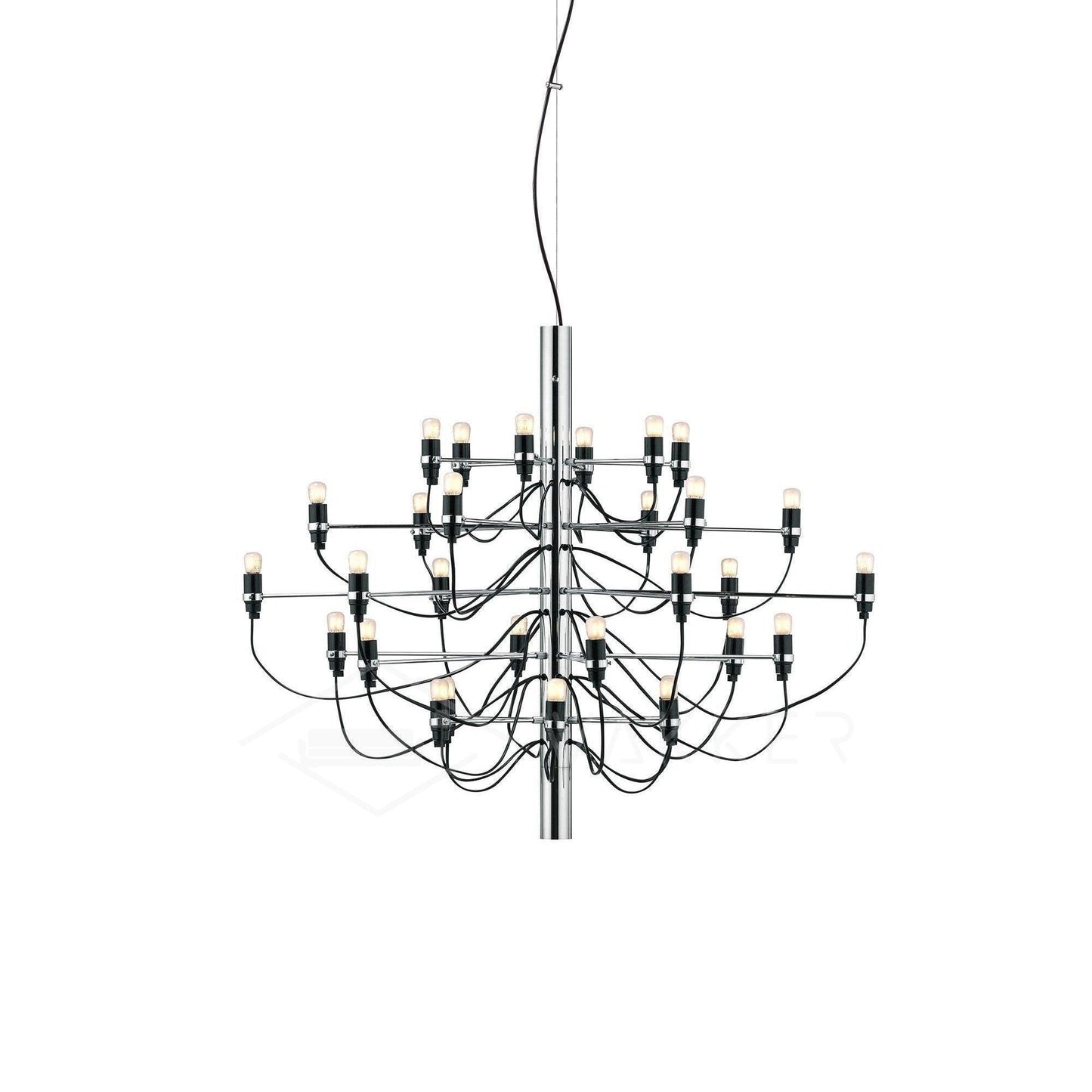 Matte Black Metal Chandelier — Modern Sculptural Statement - LumoTrot