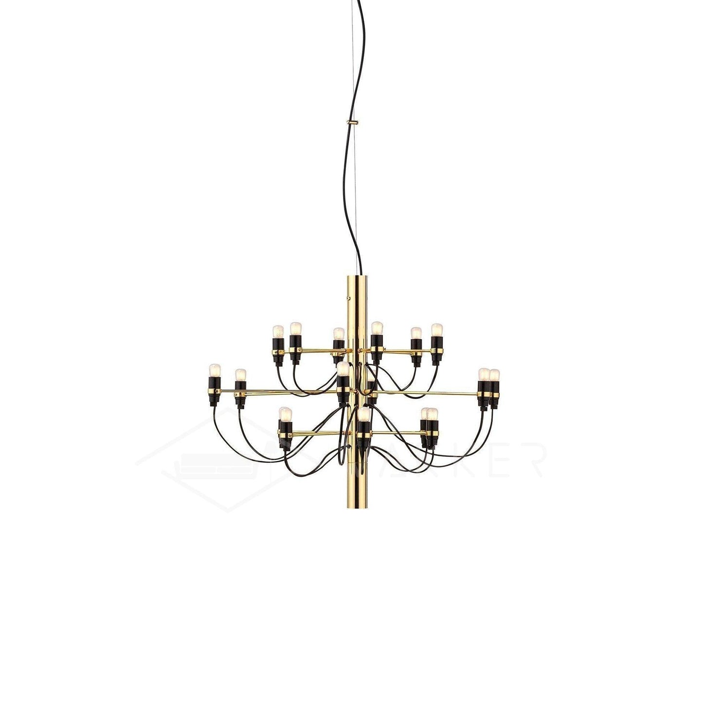 Matte Black Metal Chandelier — Modern Sculptural Statement
