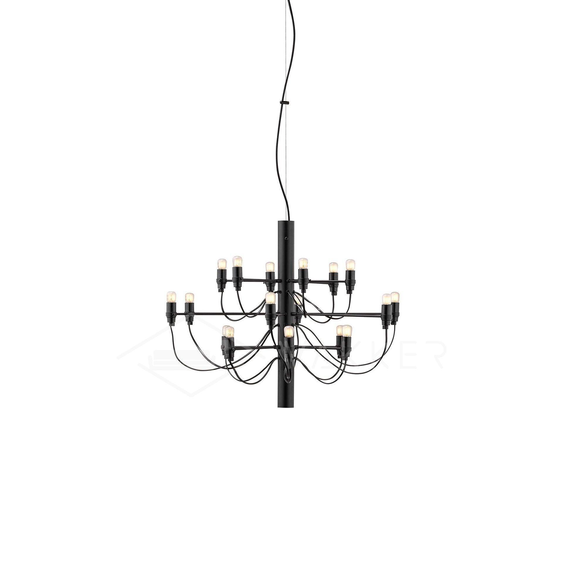 Matte Black Metal Chandelier — Modern Sculptural Statement