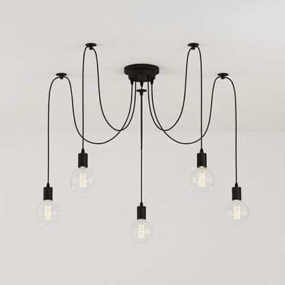 Matte Black Pendant Light — Industrial Statement