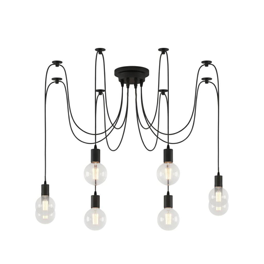 Matte Black Pendant Light — Industrial Statement