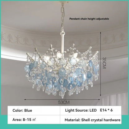 Blue Crystal Tiered Chandelier - LumoTrot