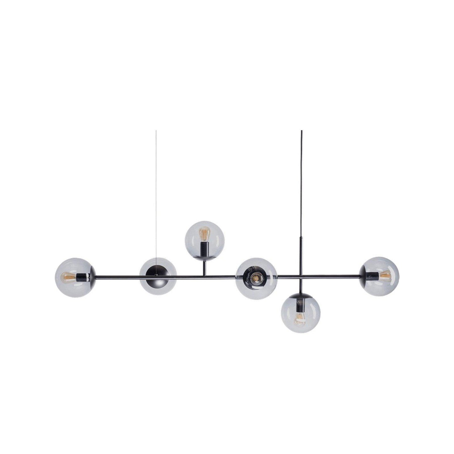 Brass Glass Orb Chandelier — Modern Statement Glow