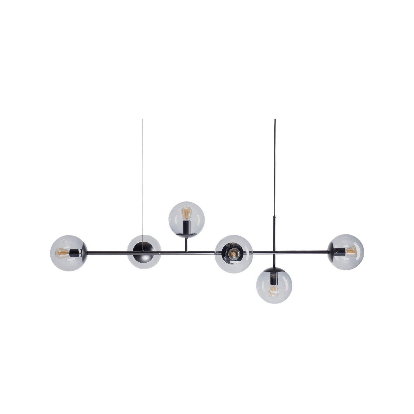 Brass Glass Orb Chandelier — Modern Statement Glow