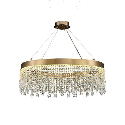 Brass Crystal Chandelier — Glamorous Statement Illumination
